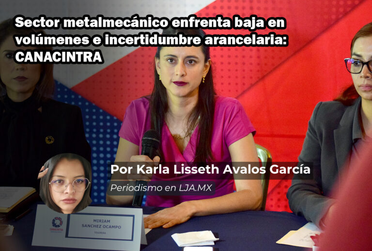 Sector metalmecánico enfrenta baja en volúmenes e incertidumbre arancelaria: CANACINTRA
