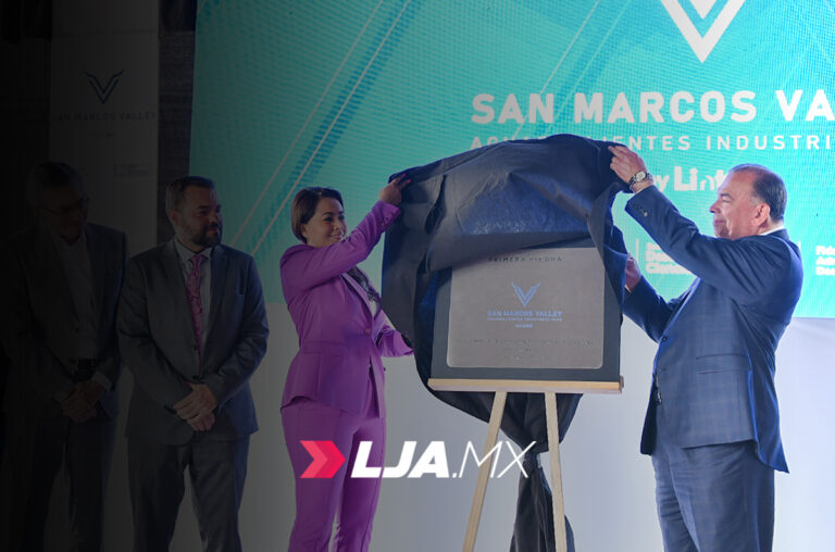 La gobernadora de Aguascalientes Teresa Jiménez pone en marcha construcción del nuevo parque industrial San Marcos Valley
