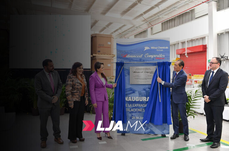 La gobernadora de Aguascalientes Teresa Jiménez inaugura nuevas instalaciones de Advanced Composites