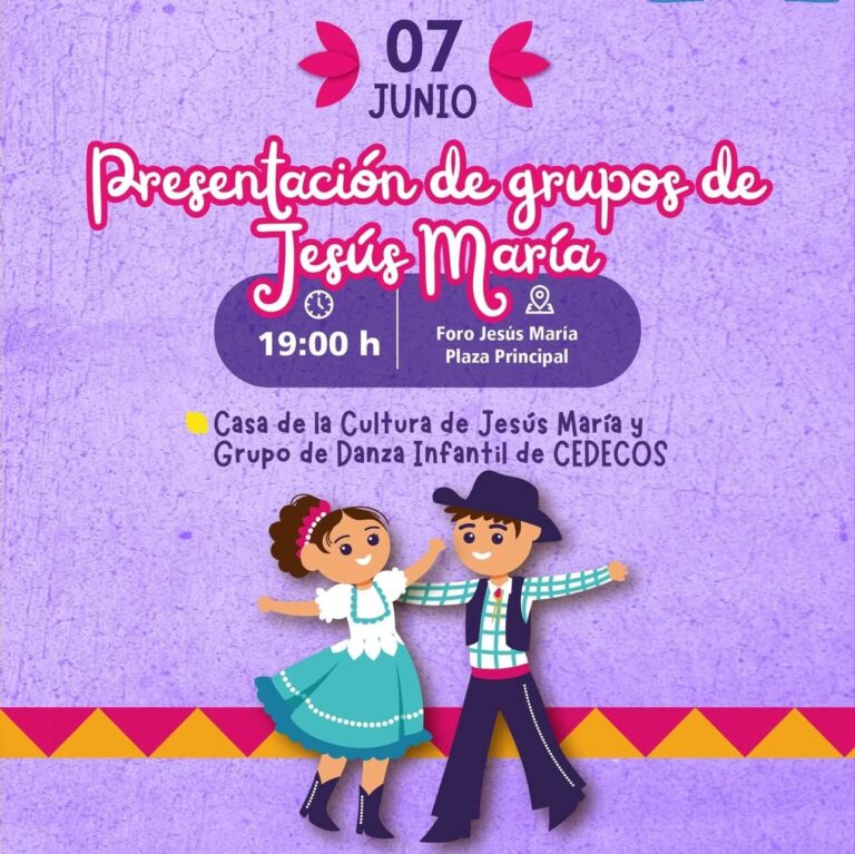 Jesús María participará en el Festival Infantil de Danza Folclórica “Serenata La Villita” 2025