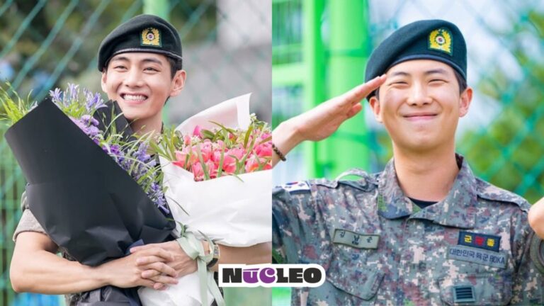 Así fue la salida de Taehyung y Namjoon de BTS de su servicio militar en Corea del Sur