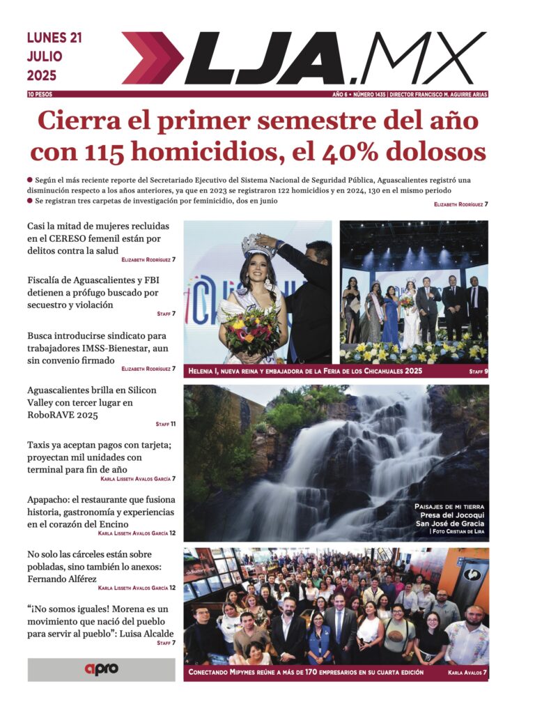 Cierra el primer semestre del año con 115 homicidios, el 40% dolosos y más en LJA.MX, edición 21/7/2025