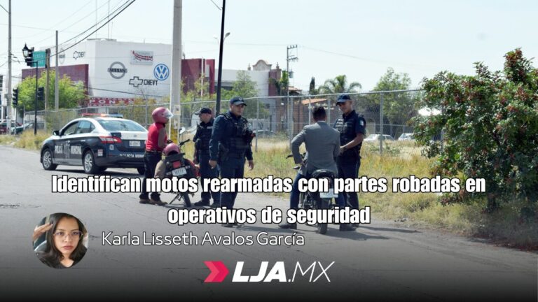 Identifican motos rearmadas con partes robadas en operativos de seguridad