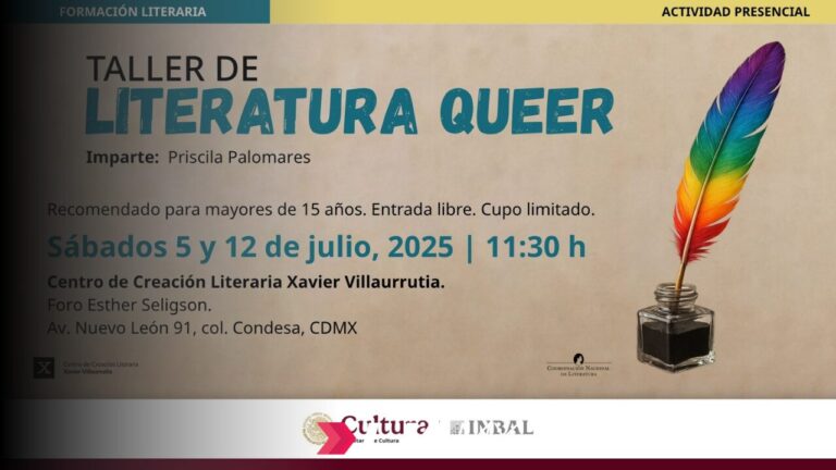 Impartirán Taller de Literatura Queer 
