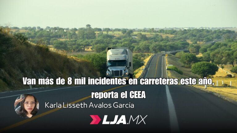 Van más de 8 mil incidentes en carreteras este año, reporta el CEEA