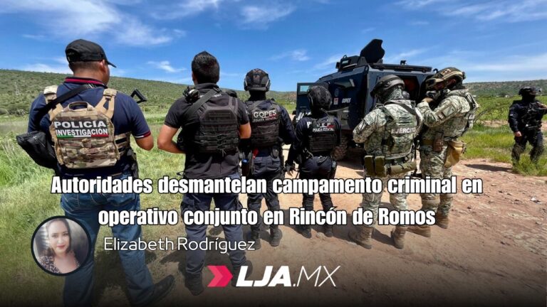 Autoridades desmantelan campamento criminal en operativo conjunto en Rincón de Romos