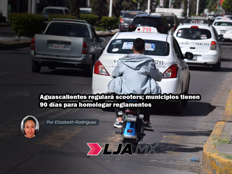 Aguascalientes regulará scooters; municipios tienen 90 días para homologar reglamentos