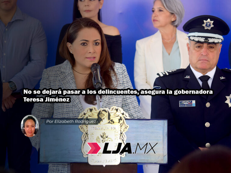 No se dejará pasar a los delincuentes, asegura la gobernadora de Aguascalientes Teresa Jiménez