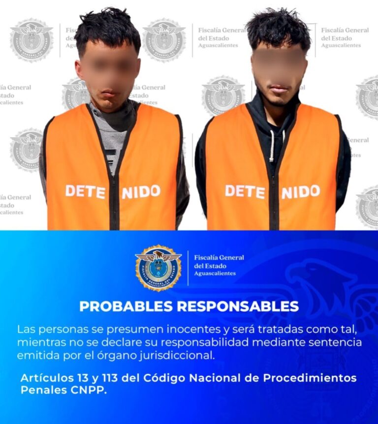 FGEA vincula a proceso a dos hombres por homicidio en Pabellón de Arteaga