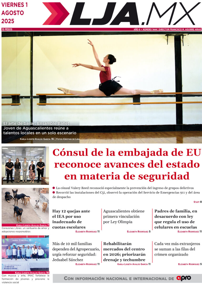 Cónsul de la embajada de EU reconoce avances del estado en materia de seguridad y más en LJA.MX, edición 1/8/2025