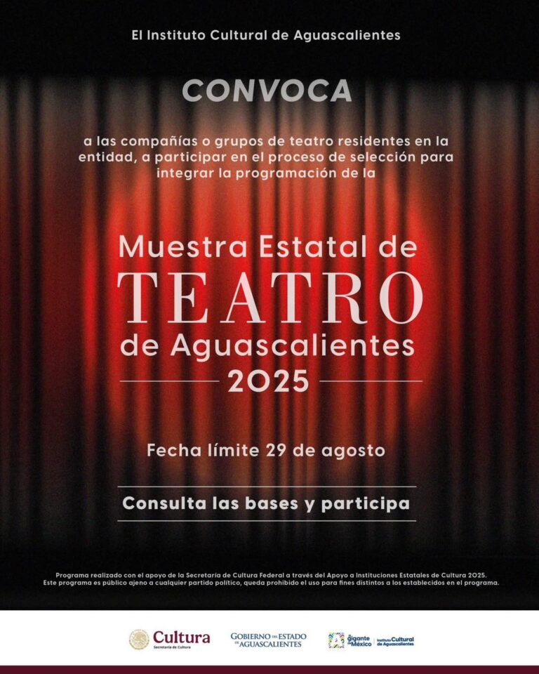 Compañías locales podrán integrarse a la programación de la Muestra Estatal de Teatro en Aguascalientes