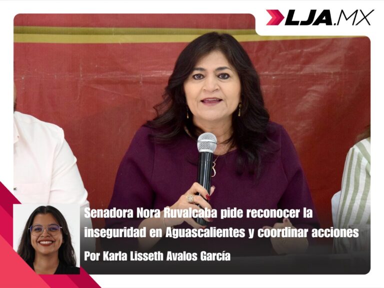 Senadora Nora Ruvalcaba pide reconocer la inseguridad en Aguascalientes y coordinar acciones