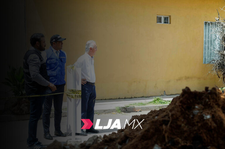 Leonardo Montañez supervisa rehabilitación sanitaria en Colinas del Río en Aguascalientes