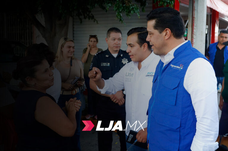 Alcalde de Aguascalientes Leonardo Montañez visita fraccionamiento Casa Blanca