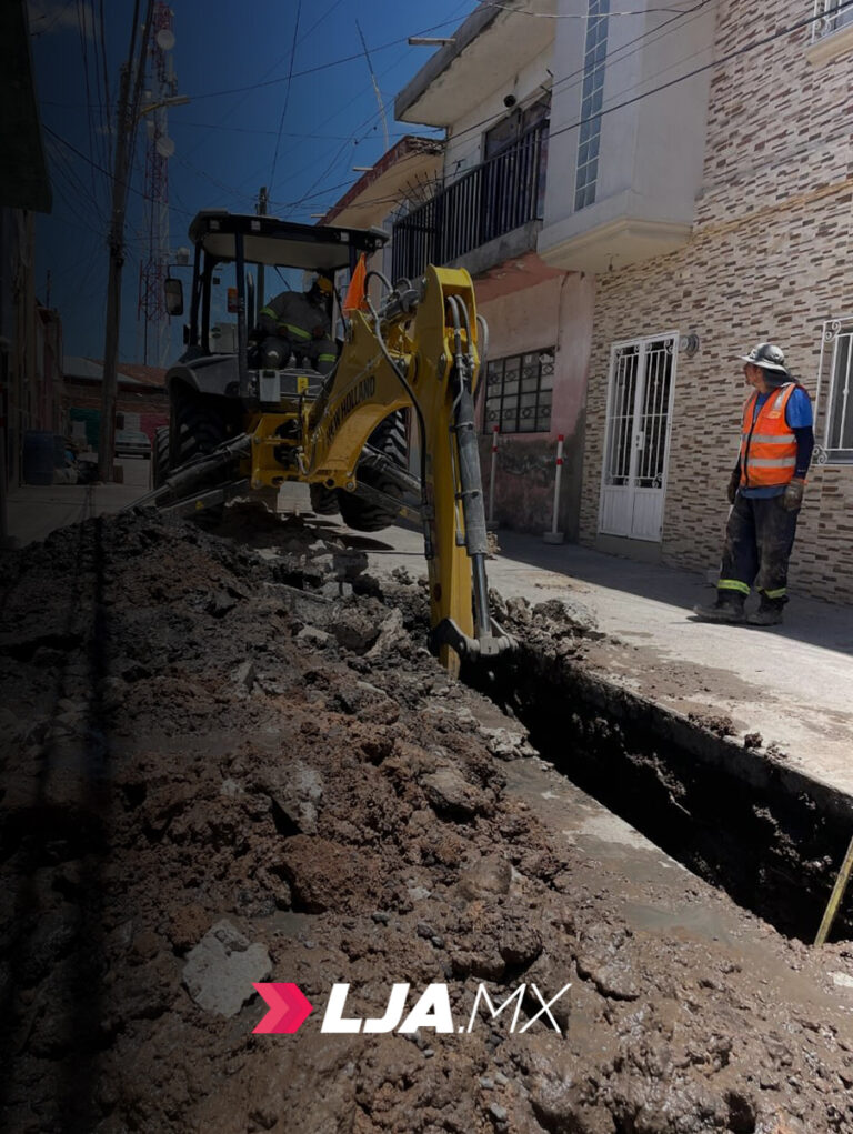 MIAA rehabilita red de alcantarillado sanitario en la colonia San Pablo en Aguascalientes