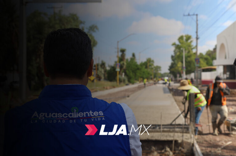 Alcalde de Aguascalientes Leonardo Montañez realiza gira de supervisión de obra pública