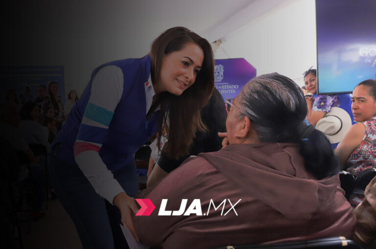 La gobernadora de Aguascalientes arranca rehabilitación de calles con concreto hidráulico en Pabellón de Arteaga