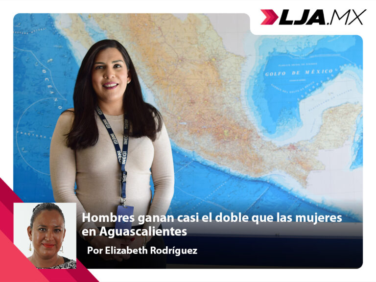 Hombres ganan casi el doble que las mujeres en Aguascalientes