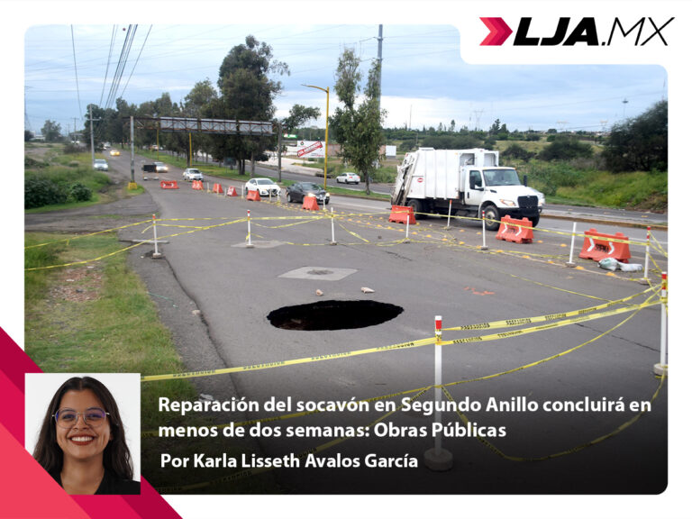 Reparación del socavón en Segundo Anillo concluirá en menos de dos semanas: Obras Públicas