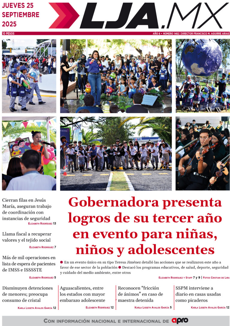 Gobernadora presenta logros de su tercer año en evento para niñas, niños y adolescentes y más en LJA.MX, edición 25/9/2025