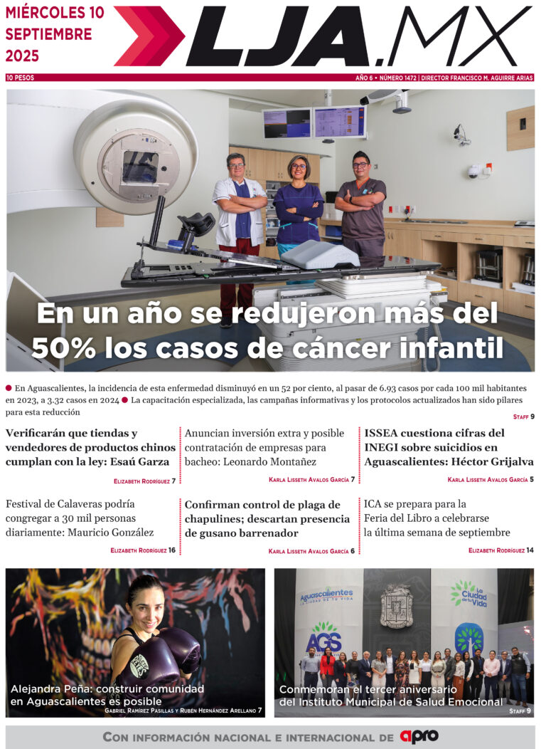 En un año se redujeron más del 50% los casos de cáncer infantil y más en LJA.MX, edición 10/9/2025