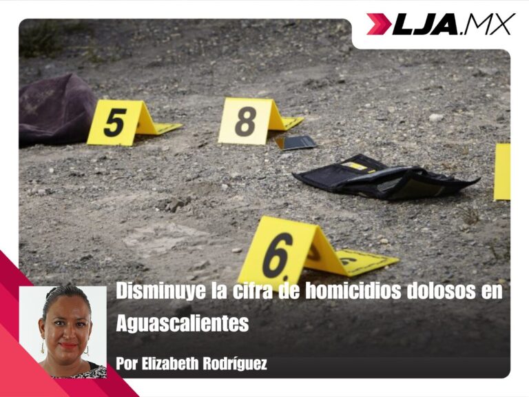 Disminuye la cifra de homicidios dolosos en Aguascalientes