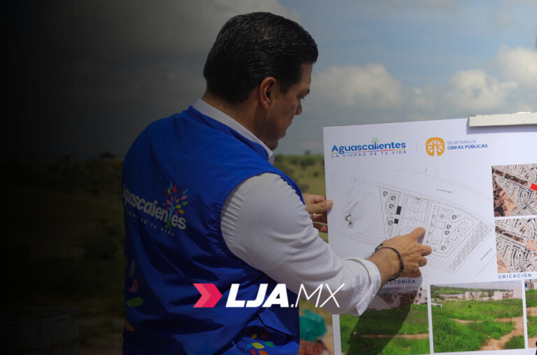 Leonardo Montañez pone en marcha construcción de parque Villa Montaña en Aguascalientes