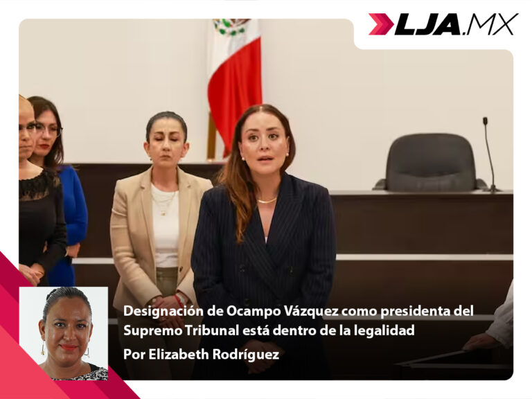 Designación de Ocampo Vázquez como presidenta del Supremo Tribunal está dentro de la legalidad