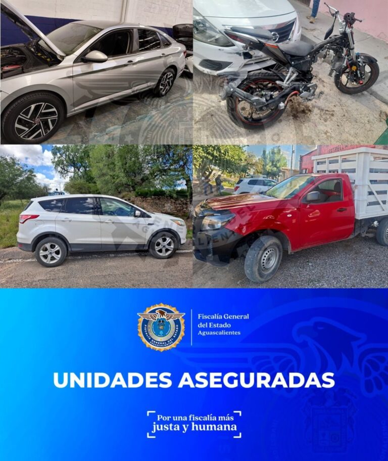 Fiscalía Estatal de Aguascalientes refuerza operativos para combatir el robo y venta de vehículos con alteraciones