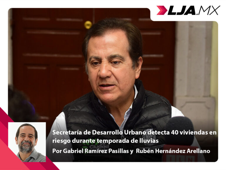 Secretaría de Desarrollo Urbano detecta 40 viviendas en riesgo durante temporada de lluvias