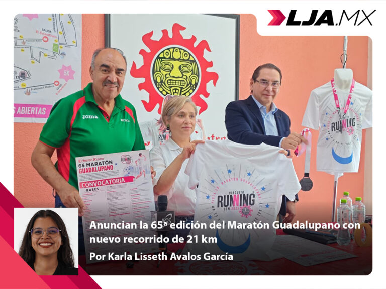 Anuncian la 65ª edición del Maratón Guadalupano con nuevo recorrido de 21 km en Aguascalientes