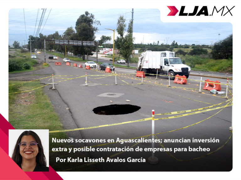 Nuevos socavones en Aguascalientes; anuncian inversión extra y posible contratación de empresas para bacheo