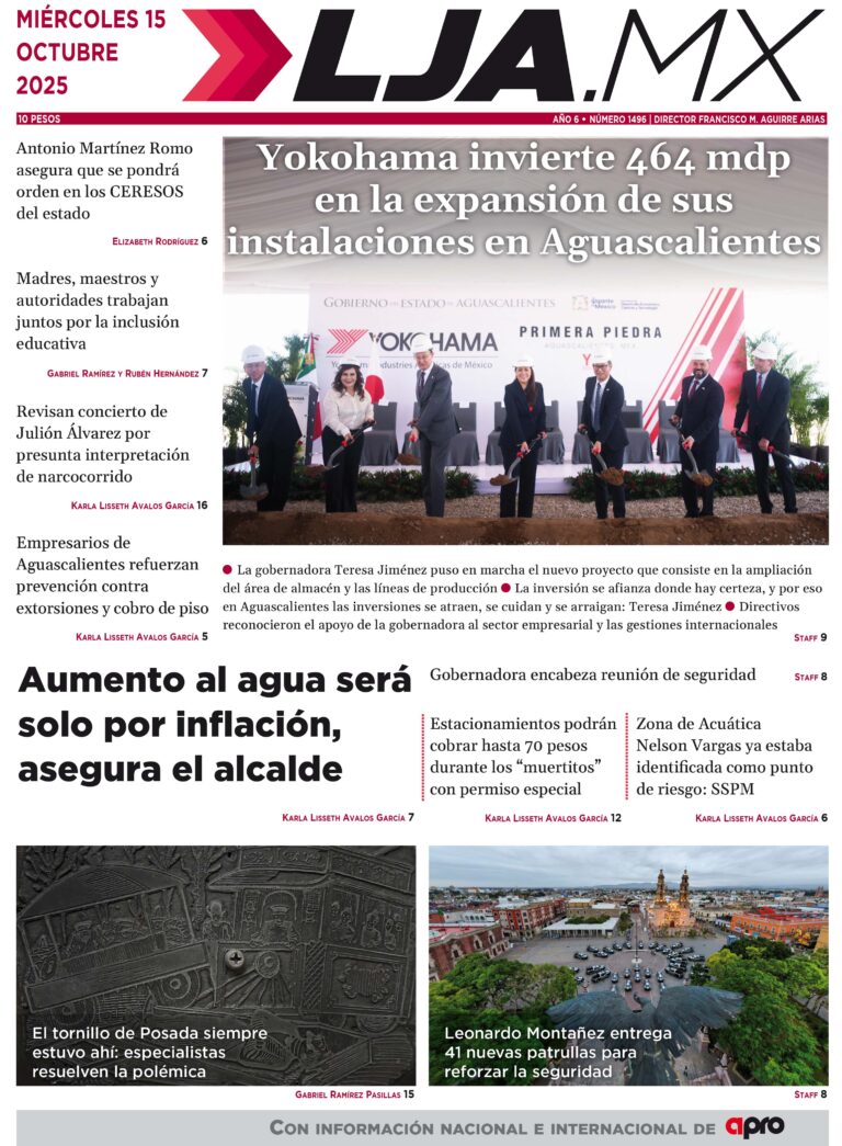 Aumento al agua será solo por inflación, asegura el alcalde y más en LJA.MX edición 15/10/2025