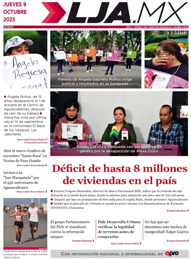 Déficit de hasta 8 millones de viviendas en el país y más en LJA.MX, edición 9/10/2025