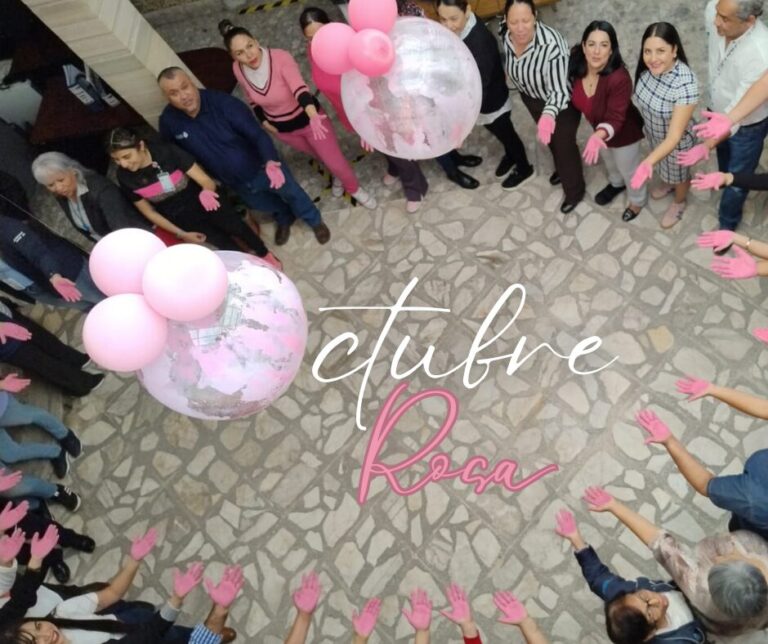 SSG creó en Salamanca, Guanajuato, el Muro del Autocuidado con motivo de la concientización contra el cáncer de mama.