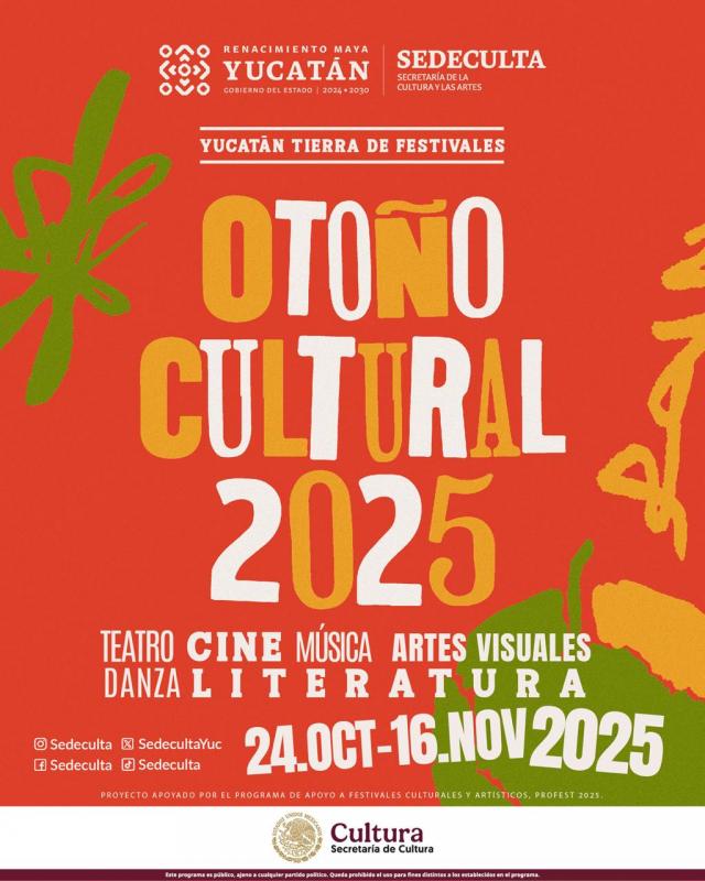 Regresa el Otoño Cultural con actividades gratuitas en Mérida y el interior de Yucatán