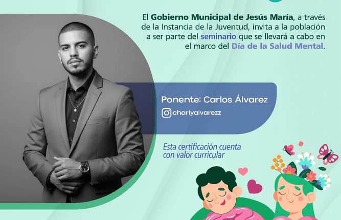 Invita Jesús María a participar en actividades por el Día Mundial de la Salud Mental