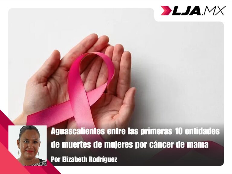 Aguascalientes entre las primeras 10 entidades de muertes de mujeres por cáncer de mama