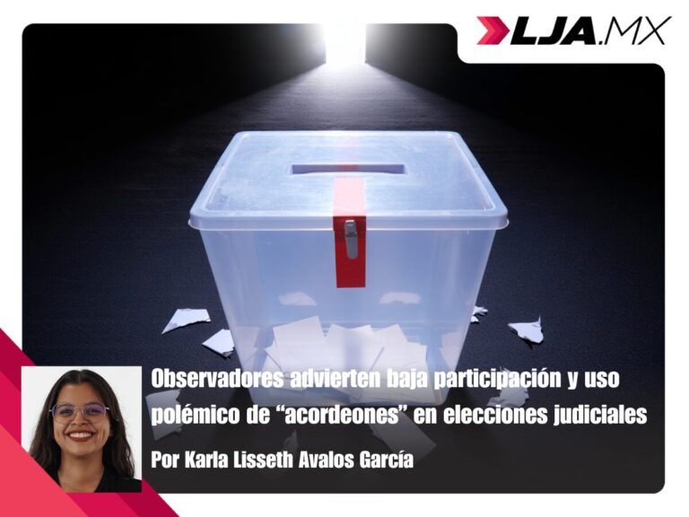 Observadores advierten baja participación y uso polémico de “acordeones” en elecciones judiciales