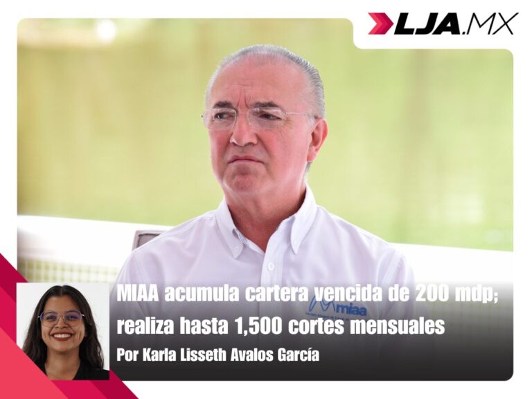 MIAA acumula cartera vencida de 200 mdp; realiza hasta 1,500 cortes mensuales