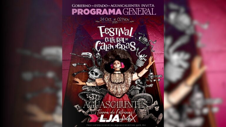 Programa oficial del Festival de Calaveras Aguascalientes 2025