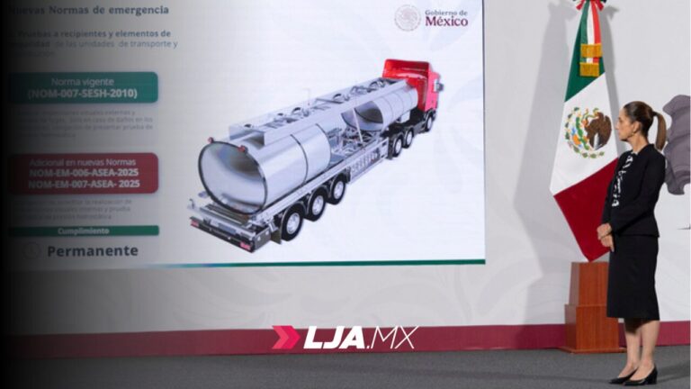 Nuevas normas buscan transporte y distribución de Gas LP a velocidad controlada, sin fugas y con vigilancia permanente: Sheinbaum