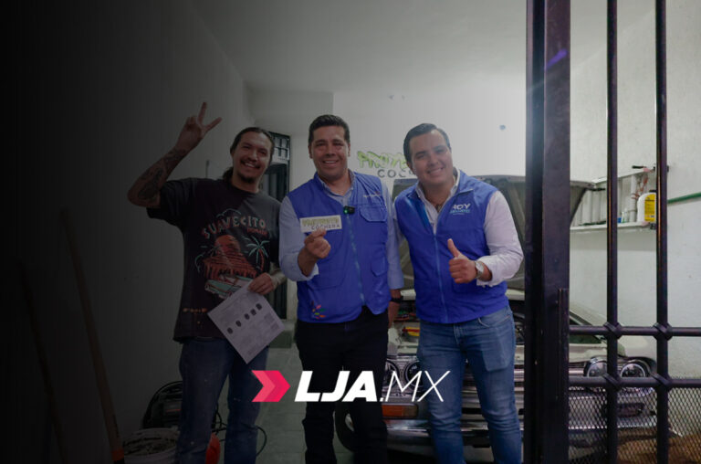 Leonardo Montañez recorrió el fraccionamiento Morelos II en Aguascalientes