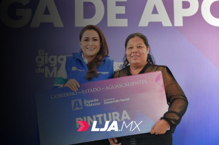 Gobernadora de Aguascalientes entrega apoyos a 900 familias de San Francisco de los Romo