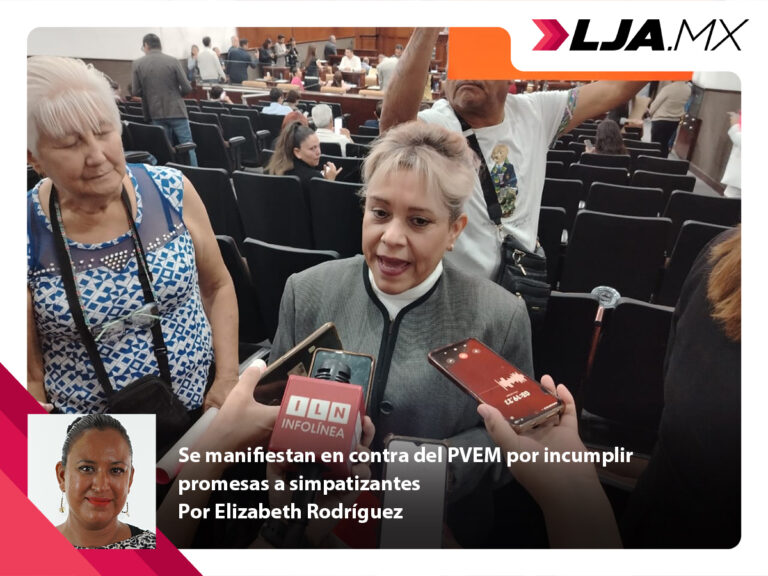 Se manifiestan en contra del PVEM por incumplir promesas a simpatizantes en Aguascalientes