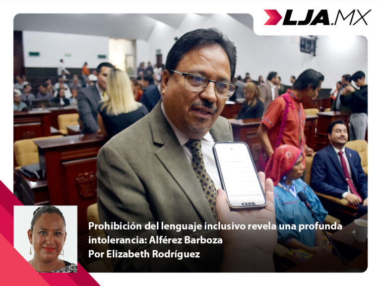 Prohibición del lenguaje inclusivo revela una profunda intolerancia: Alférez Barboza