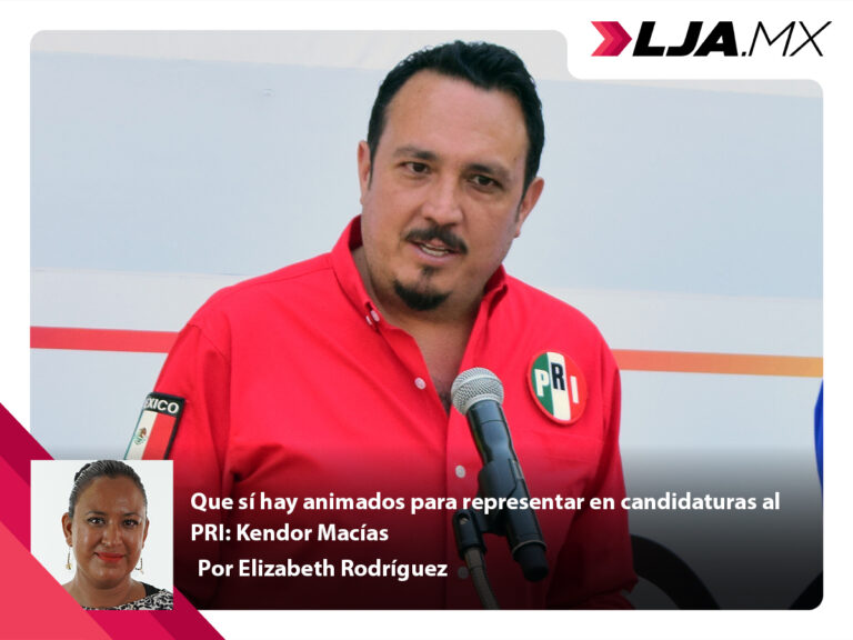 Que sí hay animados para representar en candidaturas al PRI: Kendor Macías