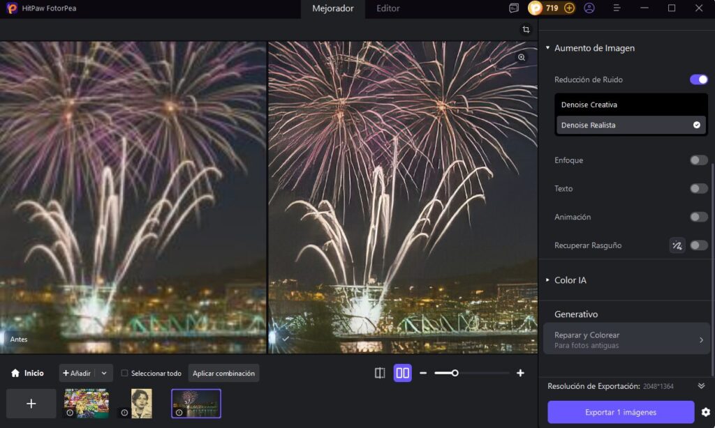eliminar el ruido digital con HitPaw FotorPea