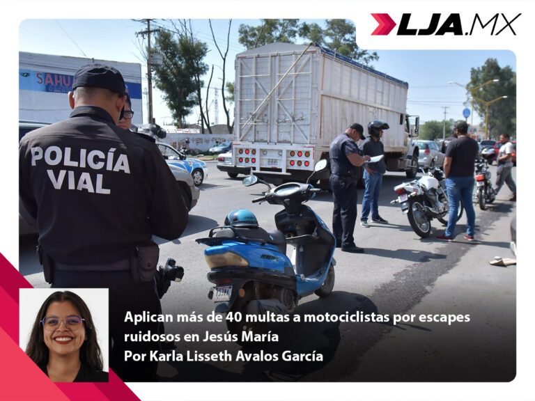 Aplican más de 40 multas a motociclistas por escapes ruidosos en Jesús María