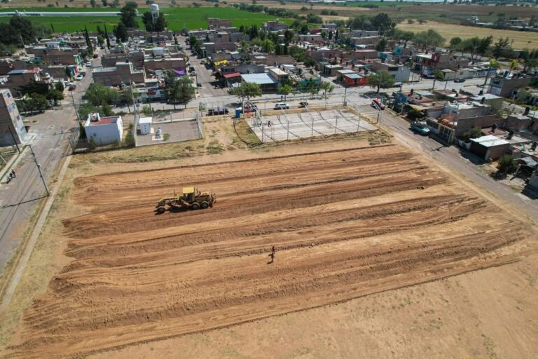 Construyen nuevo parque público en Pabellón de Arteaga en Aguascalientes